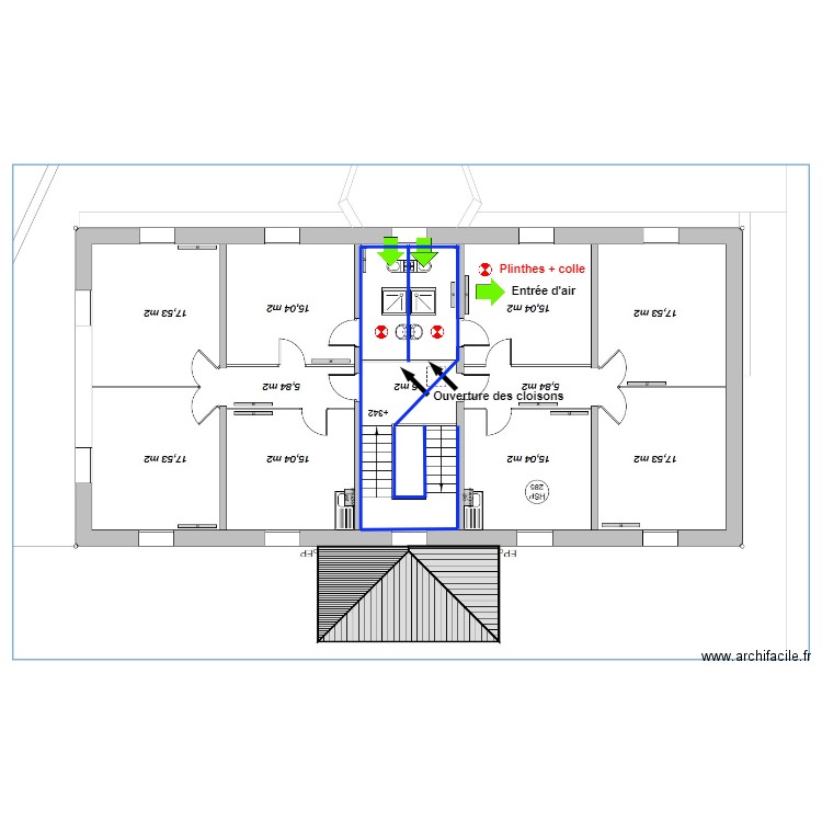 Coutras plan etage 1. Plan de 0 pièce et 0 m2