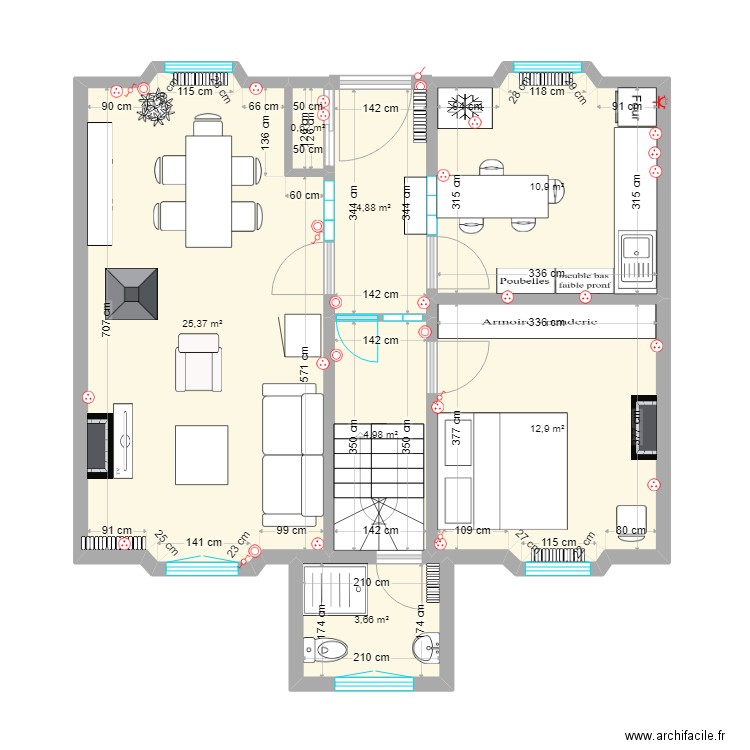 RDC Loperhet V ALEX. Plan de 7 pièces et 63 m2