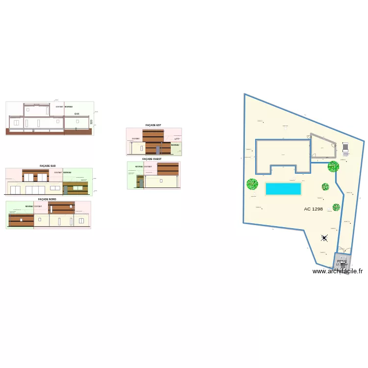 extension_bois. Plan de 