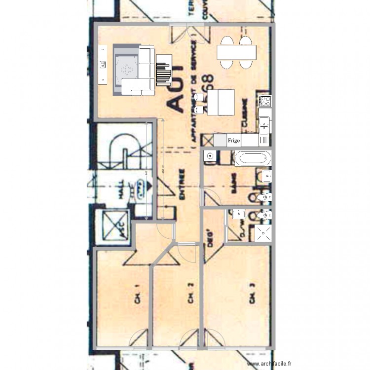 appartement 2. Plan de 0 pièce et 0 m2