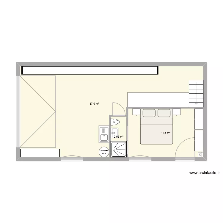 6 eme chambre. Plan de 3 et 51 m² 6 eme chambre. Plan de 3 et 51 m²