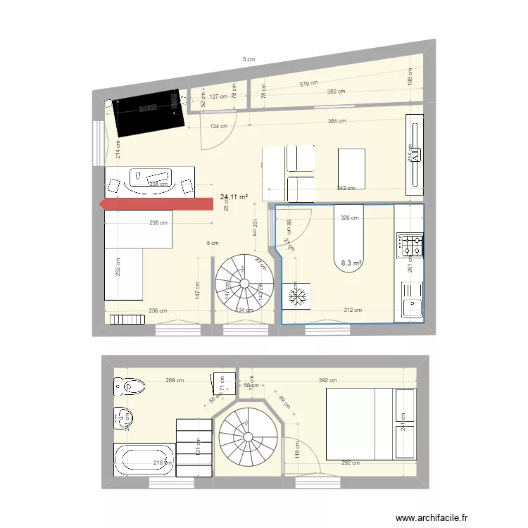 petite maison. Plan de 