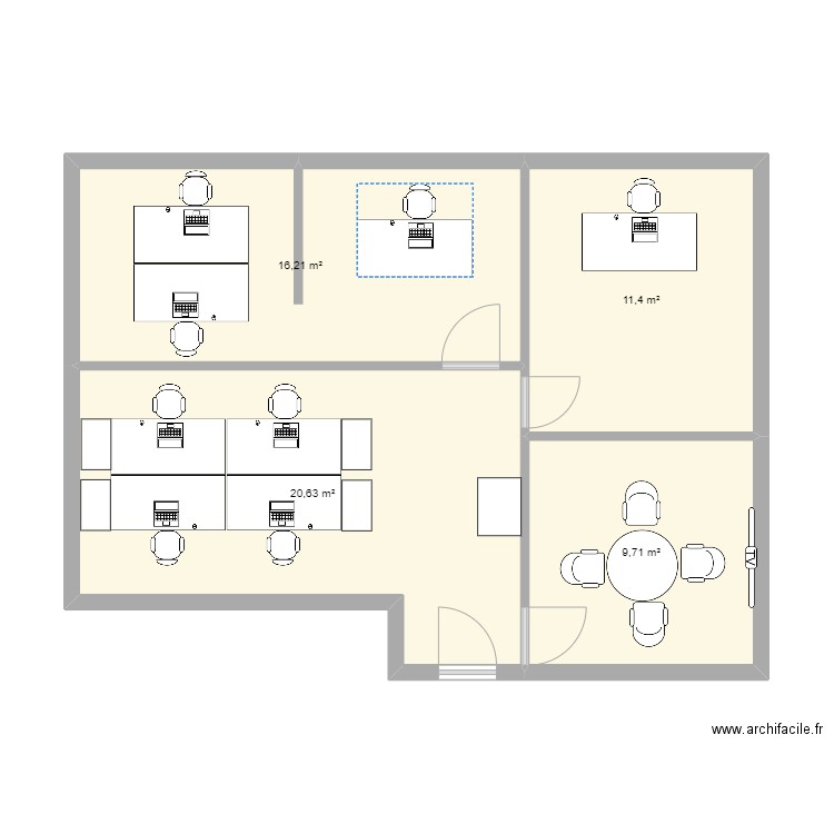le bureau. Plan de 0 pièce et 0 m2