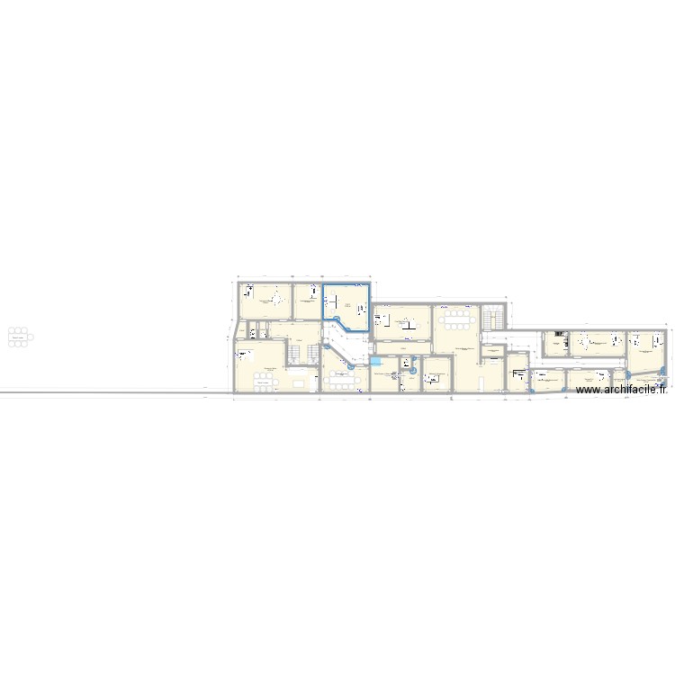 Mairie 1er ETG 005. Plan de 26 pièces et 359 m2