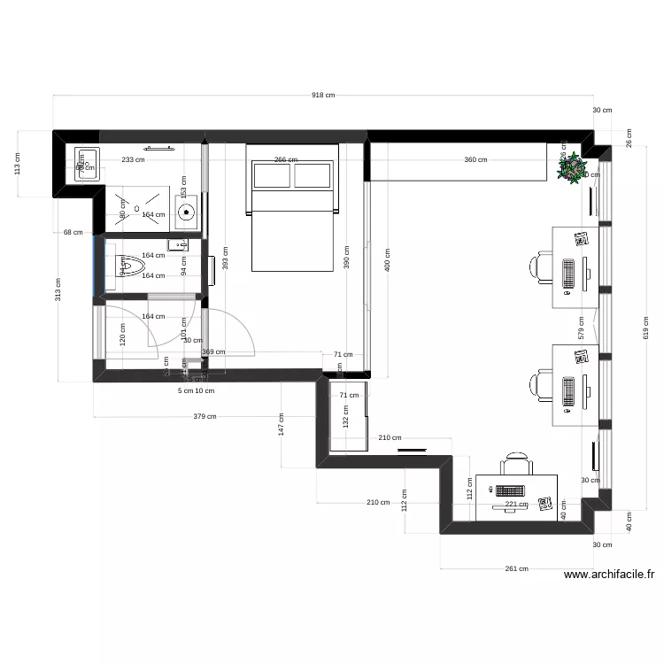 studio lille 2. Plan de 