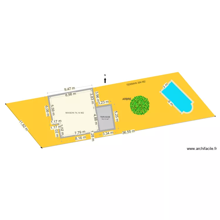 PLAN DE MASSE  PRE VERANDA. Plan de 