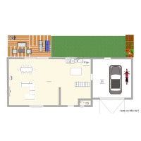 plan maison garage et jardin