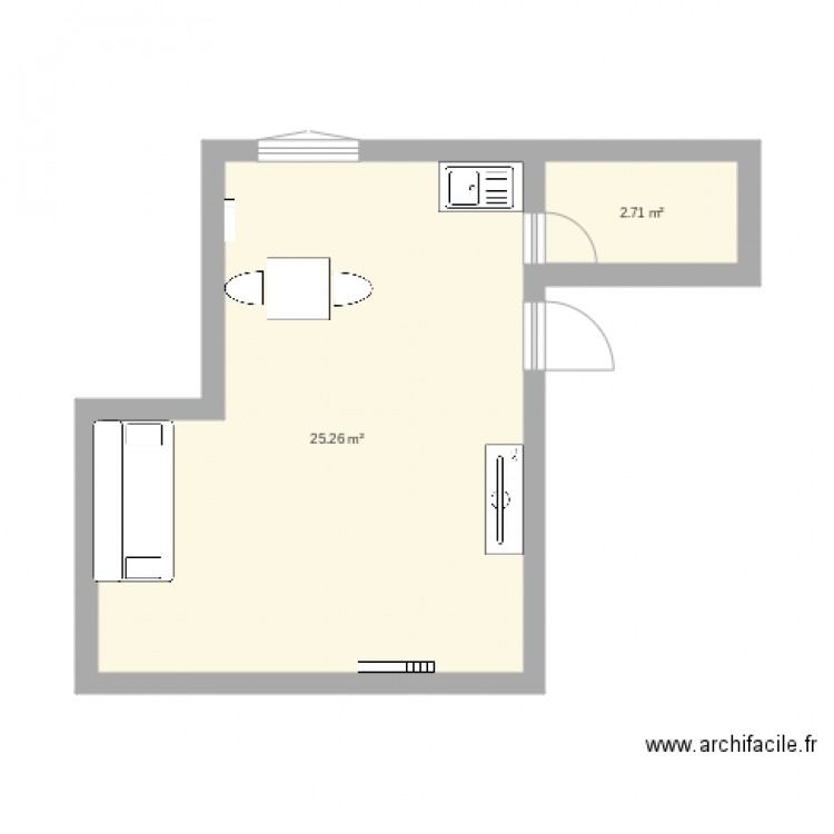 Appart moirans 28m2. Plan de 0 pièce et 0 m2