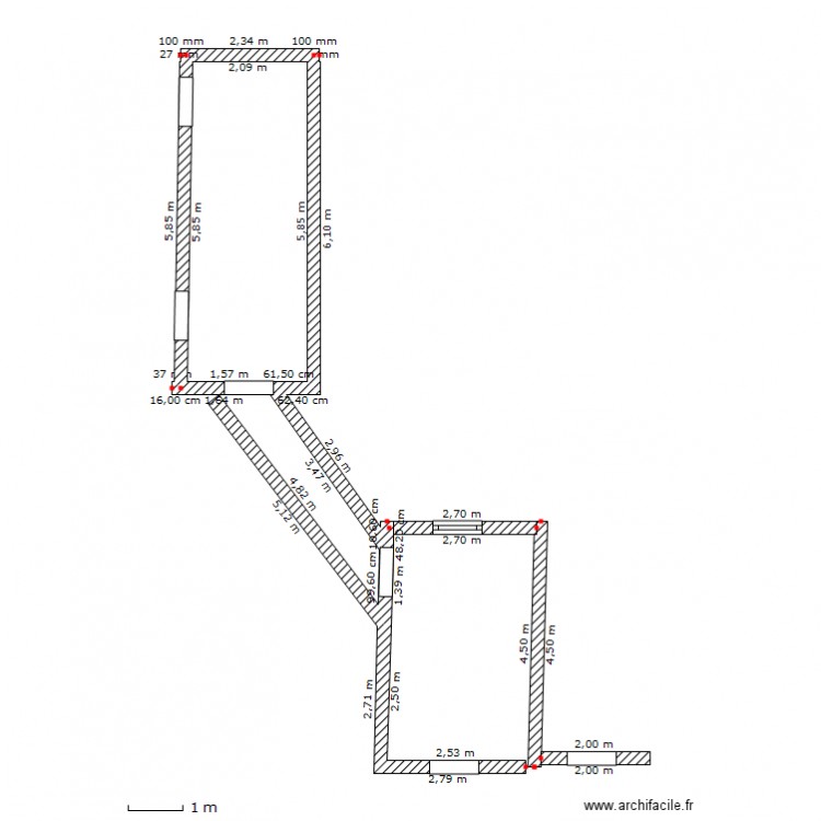 arriere anex 1etager. Plan de 0 pièce et 0 m2