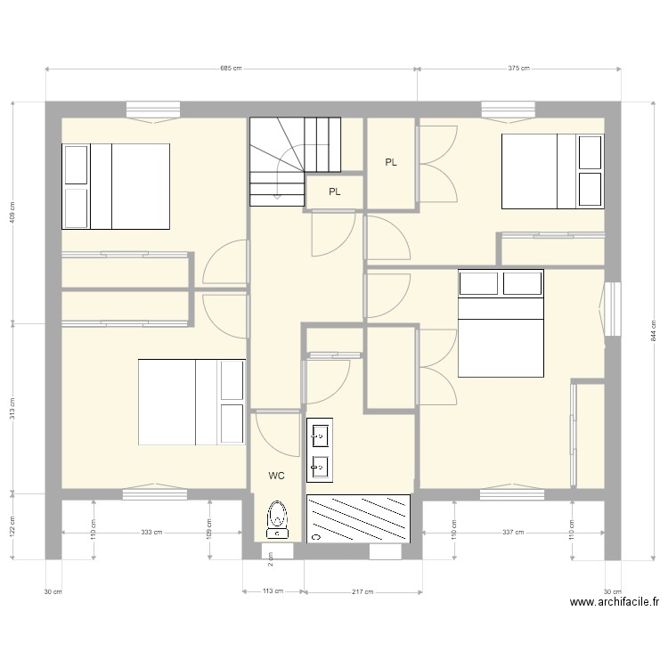 etat etage projet 2. Plan de 0 pièce et 0 m2