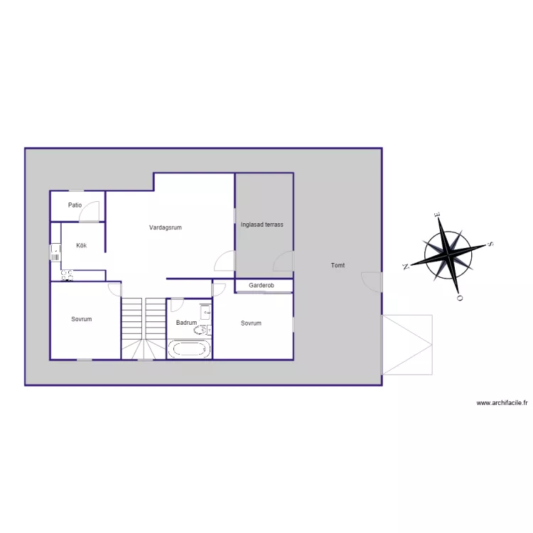 SHA 970 planritning. Plan de 