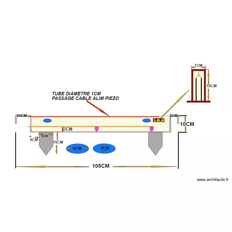 BAC A FEU 2 bis. Plan de BAC A FEU 2 bis. Plan de
