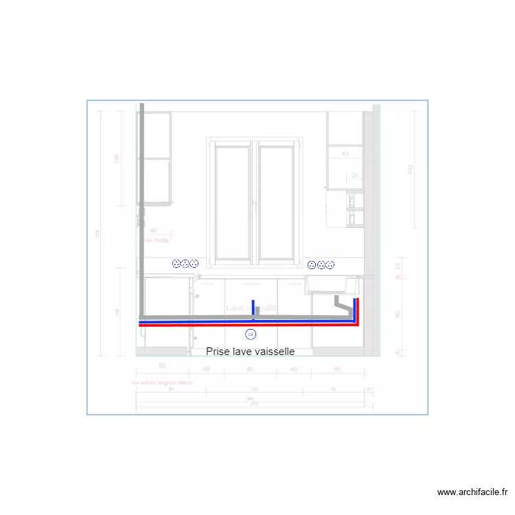 St Prix cuisine fenetre. Plan de 