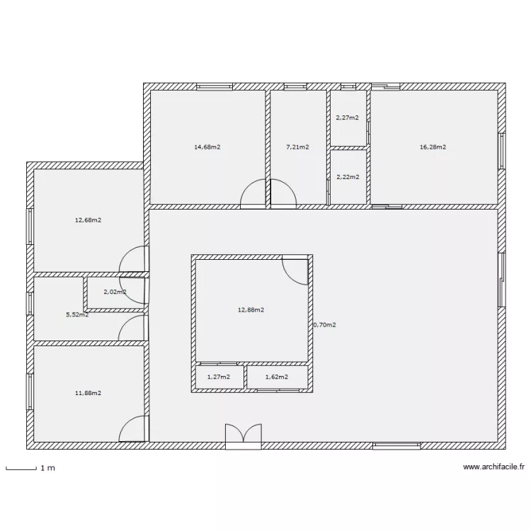 pleinpied. Plan de pleinpied. Plan de