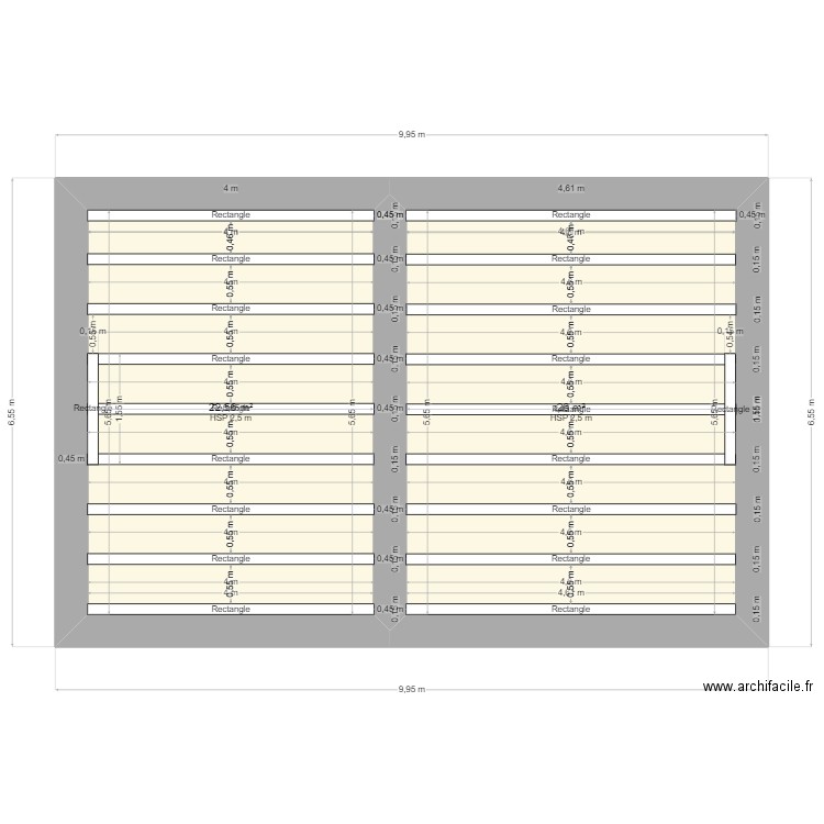 plancher apparts. Plan de 0 pièce et 0 m2