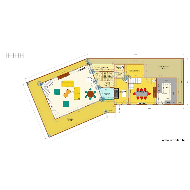 DERNIERPLAN2  REZ DE CHAUSSEE3. Plan de 29 pièces et 279 m2