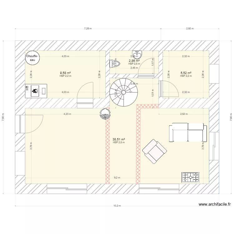 rez transform&eacute;. Plan de 