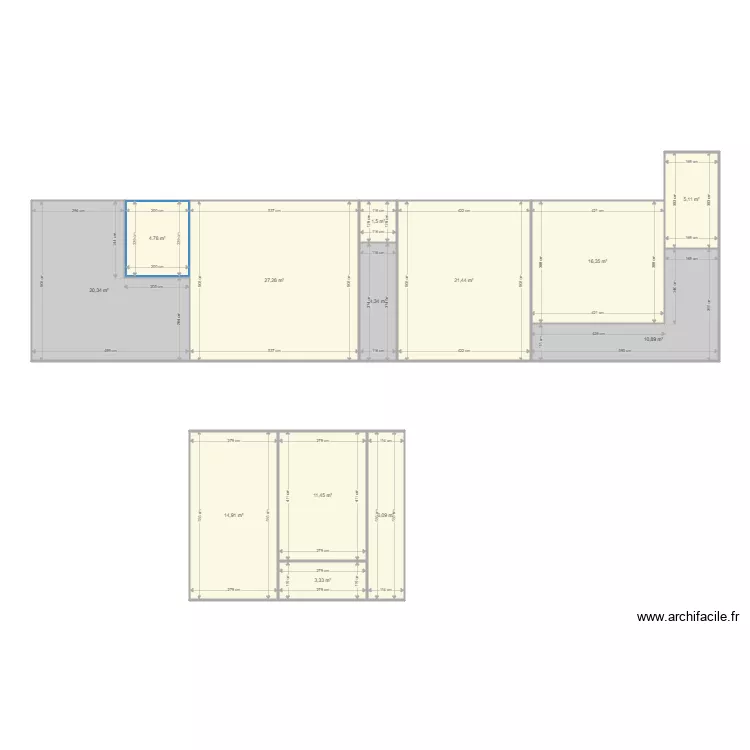 CANTET 1357. Plan de 