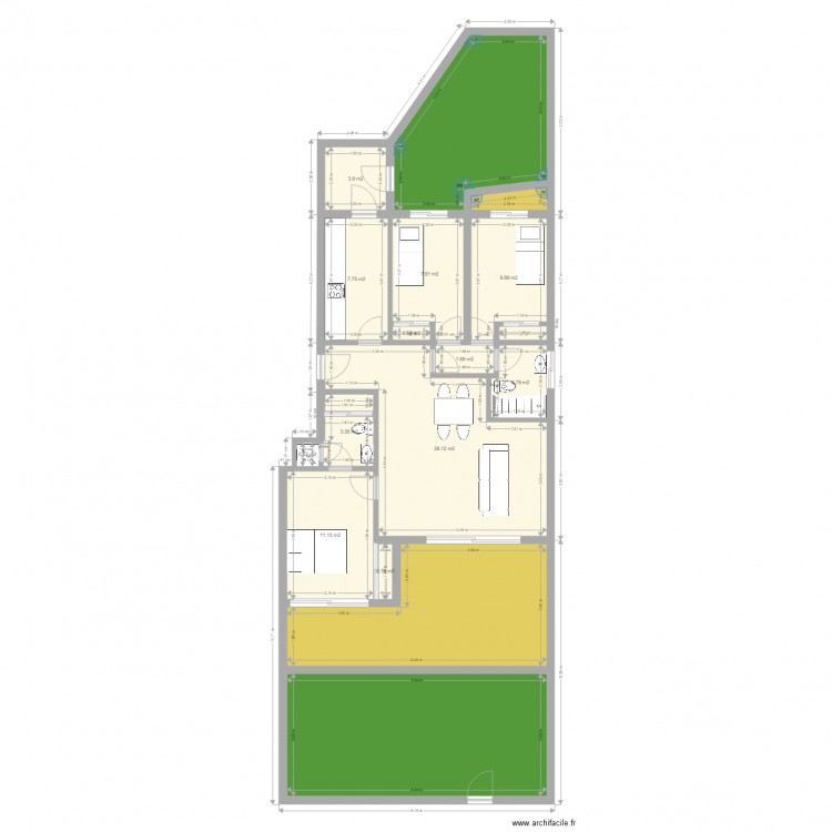 Bajos Maioris. Plan de 0 pièce et 0 m2