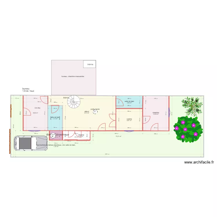 maison rénovée au 35 av de Candau. Plan de maison rénovée au 35 av de Candau. Plan de