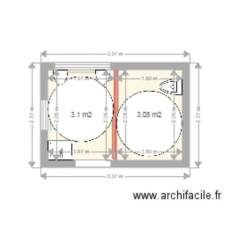 Toilettes publiques 22 0416 4. Plan de 0 pièce et 0 m2