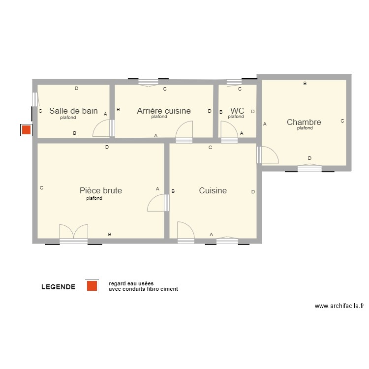 raineau rdc. Plan de 0 pièce et 0 m2