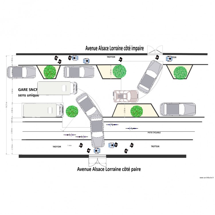 Projet de Rénovation paru dans Le Pays Jeudi 3 mars 2016  entrées des riverains. Plan de 0 pièce et 0 m2
