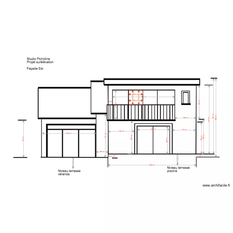 Studio Picholine Projet surr&eacute;l&eacute;vation Fa&ccedil;ade est 02 18 2. Plan de 