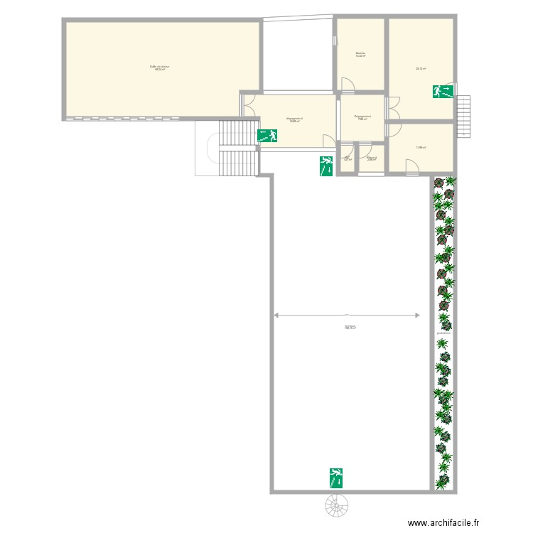 Bât 6 R1 Actuel Evacuation. Plan de 0 pièce et 0 m2