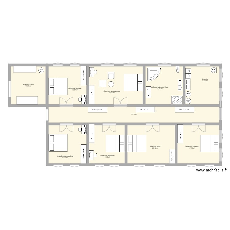 maison 8 chambres. Plan de 0 pièce et 0 m2