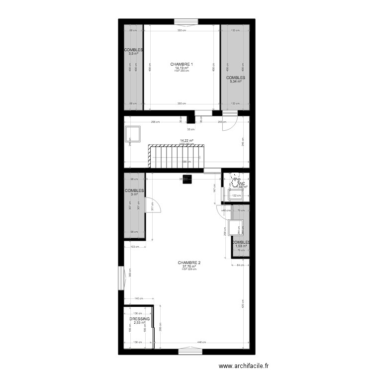 PLANS BI 7588. Plan de 19 pièces et 167 m2