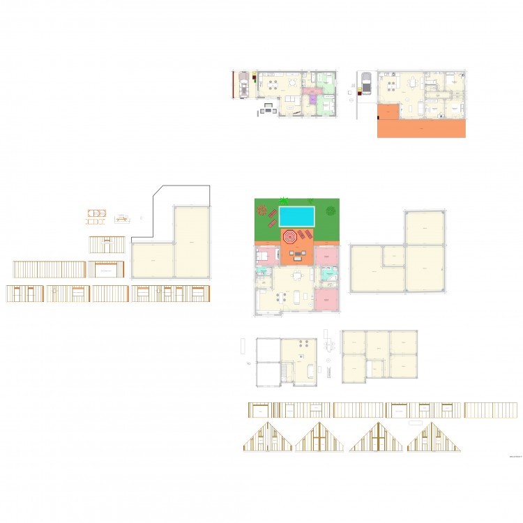 Maison bois contemporain. Plan de 0 pièce et 0 m2