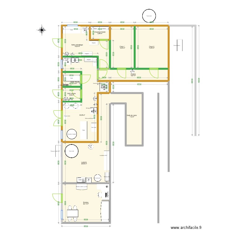 Plan fromagerie V1. Plan de 0 pièce et 0 m2