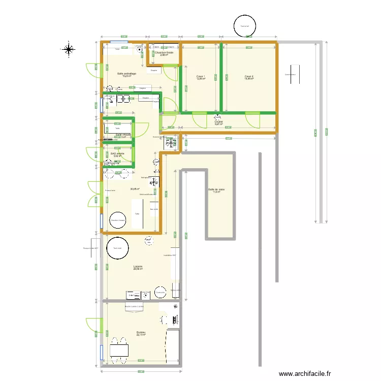 Plan fromagerie V1. Plan de 