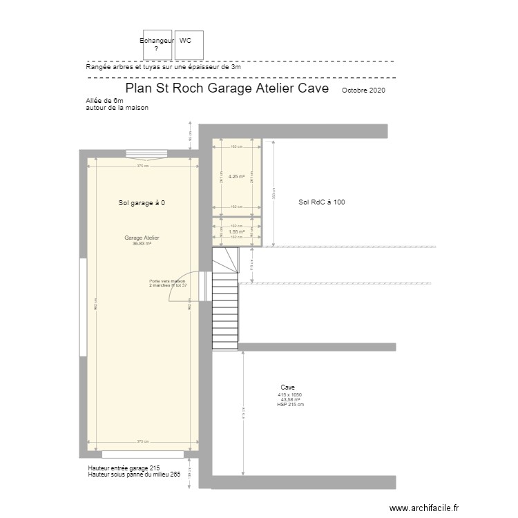 Garage Atelier Cave échangeur. Plan de 0 pièce et 0 m2