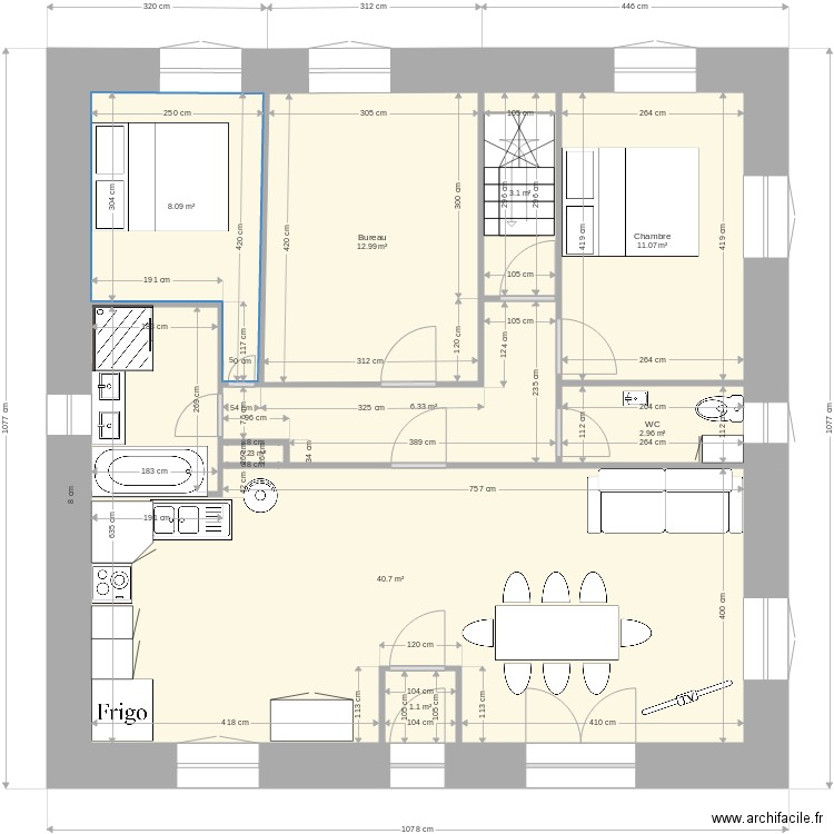 Maison Golène Etage 1. Plan de 0 pièce et 0 m2