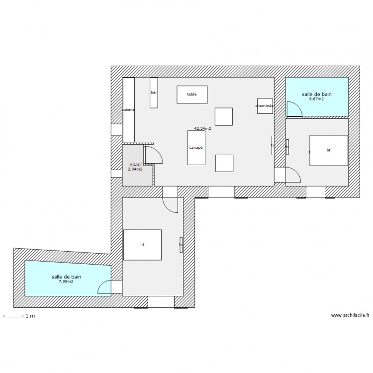 les angles etage 1. Plan de 0 pièce et 0 m2