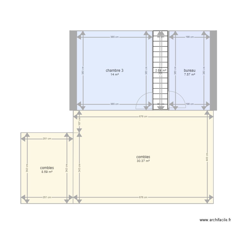 combles etage. Plan de 0 pièce et 0 m2