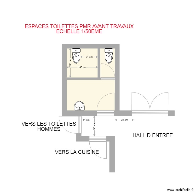 FOCUS TOILETTES SALLE AEP. Plan de 0 pièce et 0 m2