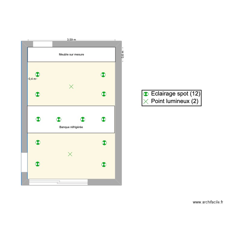 PATISSERIE FILIDORI. Plan de 1 pièce et 19 m2