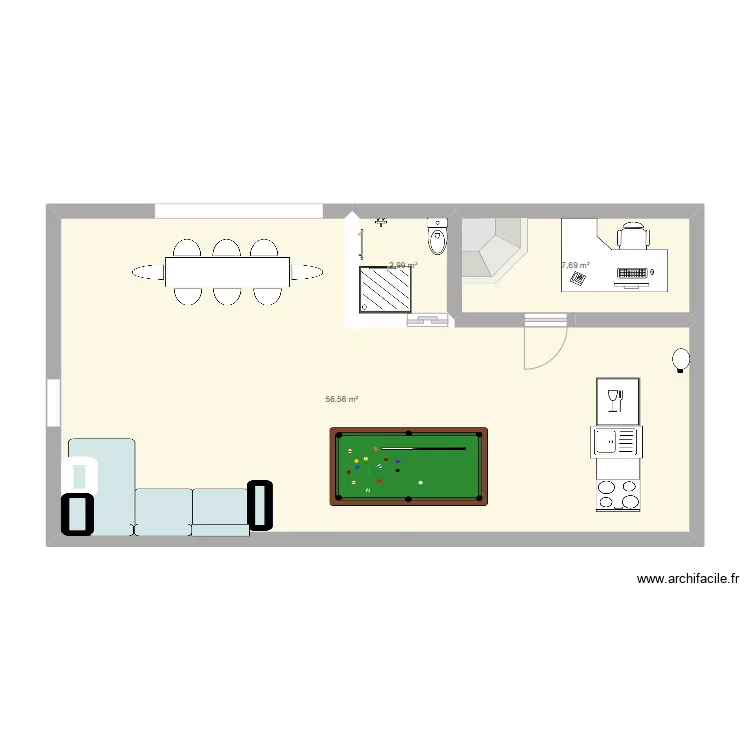 studio . Plan de 