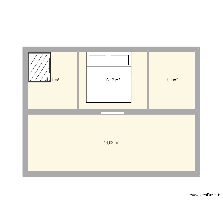 tinyhousse. Plan de 4 pièces et 29 m2