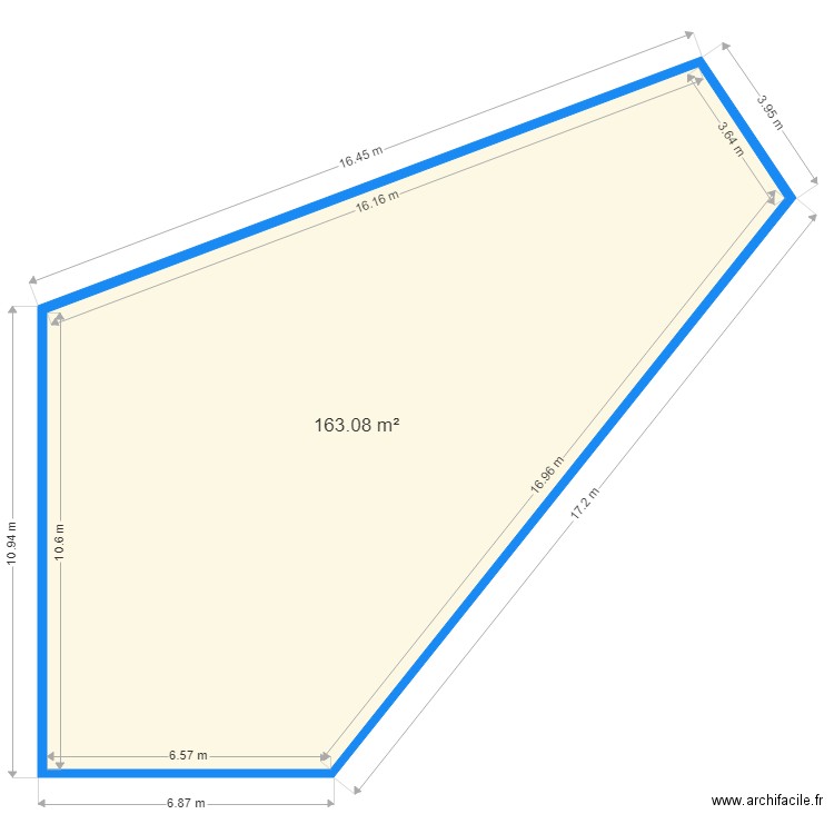 Plan Micro Crèche Bernes. Plan de 1 pièce et 163 m2