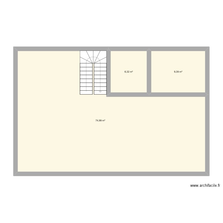 futur maison. Plan de 3 pièces et 91 m2