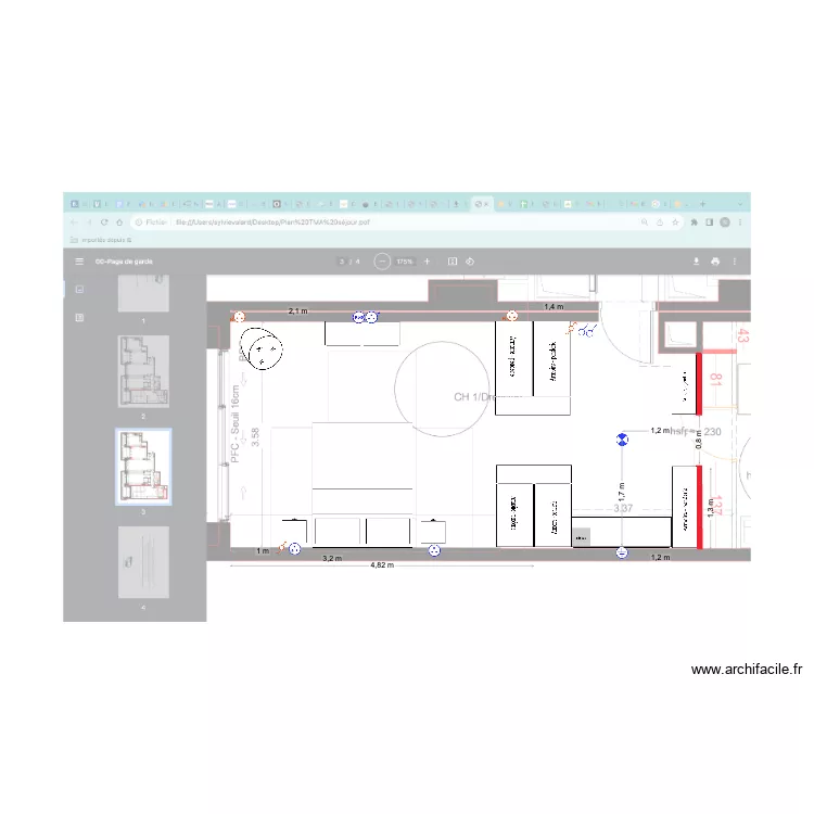 Chambre 1 TMA1 Ter. Plan de Chambre 1 TMA1 Ter. Plan de