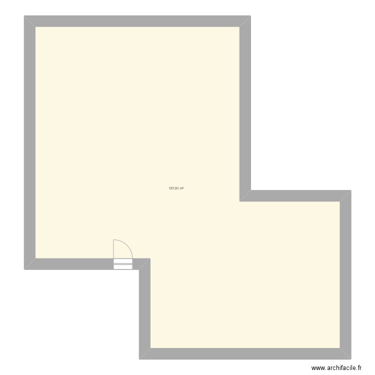 ESSAY agrandissment. Plan de 1 pièce et 158 m2