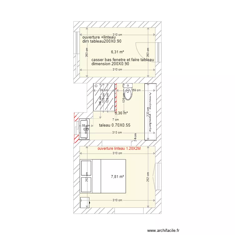 plan salle de bain wc chambre armande. Plan de plan salle de bain wc chambre armande. Plan de