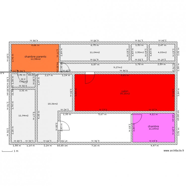 duaine. Plan de 0 pièce et 0 m2