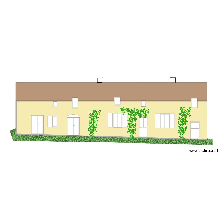 PLAN FACADE SUD JULIE. Plan de 0 pièce et 0 m2