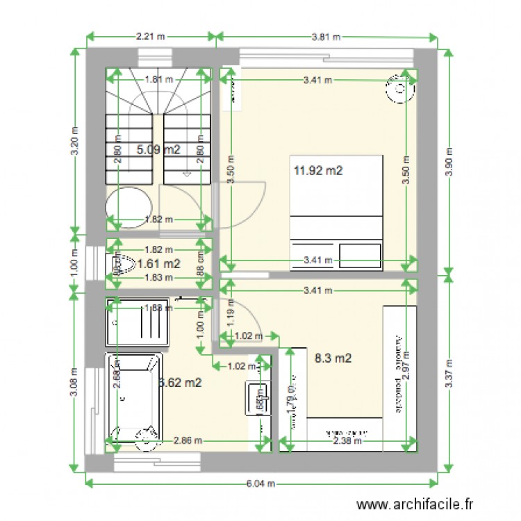 MODIFICATION etage 07 16. Plan de 0 pièce et 0 m2